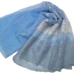 Ιταλικό crashed φουλάρι με φαρδιές ρίγες στις άκρες 