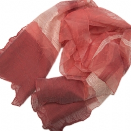 Ιταλικό crashed φουλάρι με φαρδιές ρίγες στις άκρες 