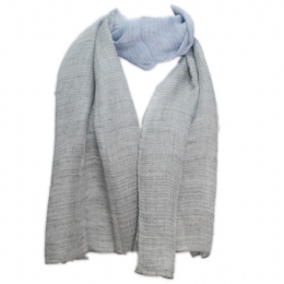 Ombre pastel Italian linen scarf with thin stripes