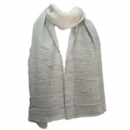 Ombre παστέλ Ιταλικό λινό φουλάρι με λεπτές ρίγες 