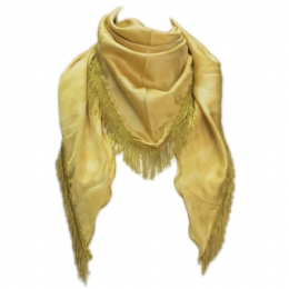 Τρίγωνο Ιταλικό μονόχρωμο stonewashed φουλάρι με κρόσσια