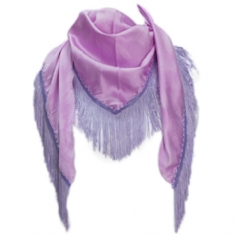 Τρίγωνο Ιταλικό μονόχρωμο stonewashed φουλάρι με κρόσσια