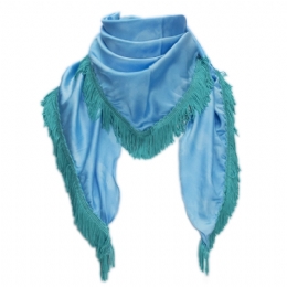 Τρίγωνο Ιταλικό μονόχρωμο stonewashed φουλάρι με κρόσσια