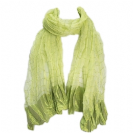 Φαρδιά τσαλακωτή Ιταλική εσάρπα με σατέν ρίγες