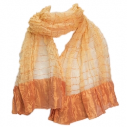 Φαρδιά τσαλακωτή Ιταλική εσάρπα με σατέν ρίγες