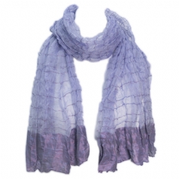 Φαρδιά τσαλακωτή Ιταλική εσάρπα με σατέν ρίγες