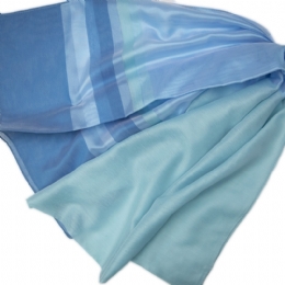 Ιταλικό δίχρωμο φουλάρι με φαρδιές ρίγες