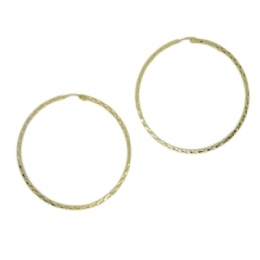 Large thin curved hoop earrings