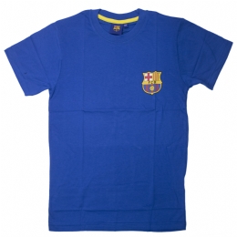 Μπλε royal μονόχρωμο βαμβακερό t-shirt Barcelona