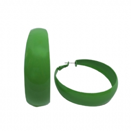 Μονόχρωμα σκουλαρίκια κρίκοι με φαρδύ και κυρτό περίβλημα