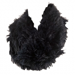 Μονόχρωμος μαλλιαρός αφράτος λαιμός - κασκόλ 