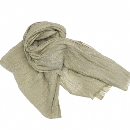 Italian unisex crashed scarf with wide stripes 