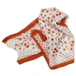 Δίχρωμο φουλάρι με μικρά και μεγάλα πουά