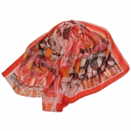 Ιταλικό φαρδύ φουλάρι Letters