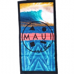 Γαλάζια πετσέτα θαλάσσης Maui and Sons Waves 75εκ x 150εκ
