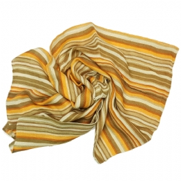 Unisex λινό Ιταλικό φουλάρι με λεπτές ρίγες