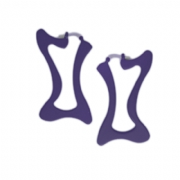 Μεταλλικά ματ πλακέ σκουλαρίκια Squeezed