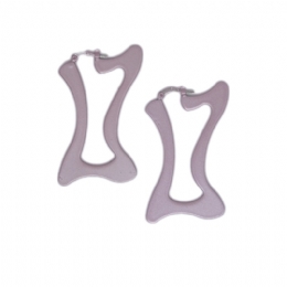 Μεταλλικά ματ πλακέ σκουλαρίκια Squeezed