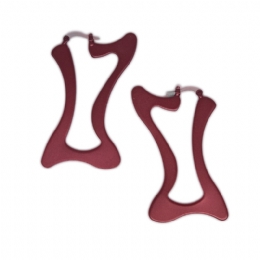 Μεταλλικά ματ πλακέ σκουλαρίκια Squeezed