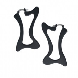 Μεταλλικά ματ πλακέ σκουλαρίκια Squeezed