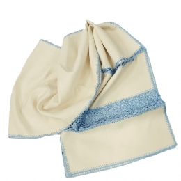 Στενό φουλάρι alcantara με crochet λουλούδια και εξώραφα