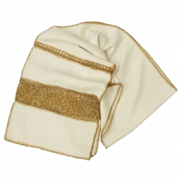 Στενό φουλάρι alcantara με crochet λουλούδια και εξώραφα