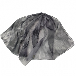 Ιταλικό φαρδύ φουλάρι με πέρλες και τριαντάφυλλα