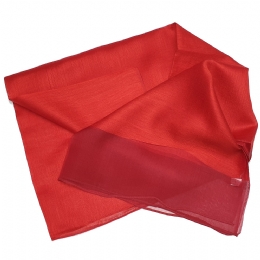 Μεταξωτή μονόχρωμη ματ εσάρπα με διάφανη μπορντούρα