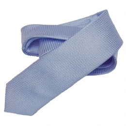 Plain colour very narrow perforated tie