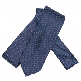Μπλε στενή γραβάτα με γαλάζια πουά