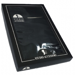 Μαύρη συσκευασία δώρου 25εκ x 40εκ x 4εκ για πασμίνες, μεγάλα φουλάρια, κασκόλ και συνδυασμό περισσότερων του ενός προϊόντων 