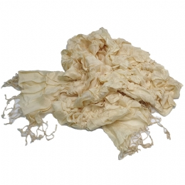 Μονόχρωμο ζαχαρί ελαστικό φουλάρι με φωλιές από βαμβάκι και μετάξι