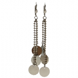 Long earrings with dots chains and hanging coins
