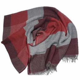 Unisex Ιταλικό καρό κασκόλ με μαλλί και alpaca