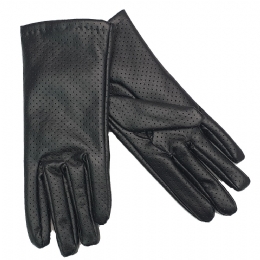 Black women gloves with small holes and thin lining