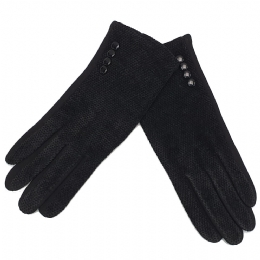 Ελαστικά μπουκλέ γάντια με κουμπάκια και βαμβακερή σύνθεση