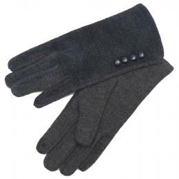 Ελαστικά μπουκλέ γάντια με κουμπάκια και βαμβακερή σύνθεση