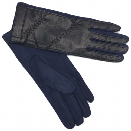 Ελαστικά γάντια με δερματίνη και εξώραφο σχέδιο