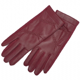 Ελαστικά γάντια με δερματίνη και εξώραφο σχέδιο