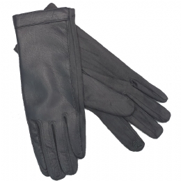 Elastic gloves with synthetic leather and fluffy lining