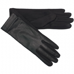 Ελαστικά γάντια με δερματίνη και χνουδωτή επένδυση