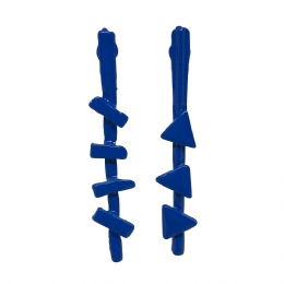 Μεταλλικά μακριά σκουλαρίκια με γεωμετρικά σχήματα