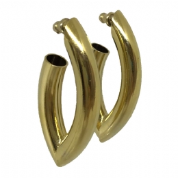 Χρυσοί οβάλ κρίκοι σκουλαρίκια