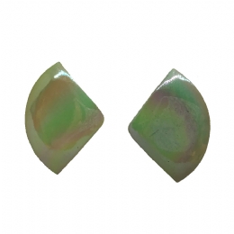 Τριγωνικά μεταλλικά περλέ κλιπ σκουλαρίκια 