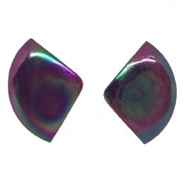 Τριγωνικά μεταλλικά περλέ κλιπ σκουλαρίκια 