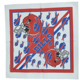 Μπορντό και λευκή Αμερικάνικη βαμβακερή μπαντάνα Bills