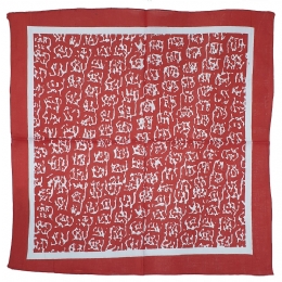 Τερακότα βαμβακερή μπαντάνα Abstract