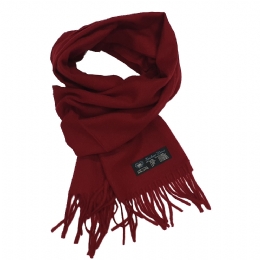 Fine quality Italian wool with cashmere plain colour wine unisex scarf