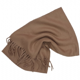 Plain colour beige unisex acrylic scarf