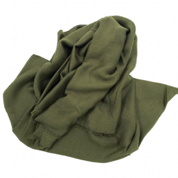 Μονόχρωμο λαδί φαρδύ unisex φουλάρι από σύμμεικτο βαμβάκι